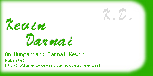 kevin darnai business card